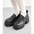 ローファー ギャル盛れ厚底ローフ�