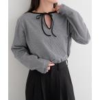 ショッピングボーダー tシャツ 「一部店舗限定/前後2WAY」B ボーダーバックリボンロンTEE レディース