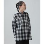 ブラウス シャツ ワッシャーチェック長袖シャツ　650685 レディース
