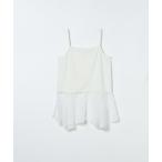 キャミソール 「選べるシルエット」レースドッキングキャミソール/668652