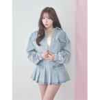 ショッピングセットアップ レディース セットアップ ラインストーンデニムセットアップ レディース