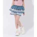  юбка [CHIPIE/sipi] гонки two tia лента Denim оборка шорты Kids ребенок одежда девочка 