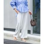 ショッピング09 パンツ 「セットアップ対応」ウォッシャブルイージーツイルセミワイドパンツ レディース