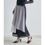 パンツ シアー重ね配色パンツ レディース