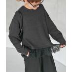 ニット セーター 「追加3」レースドッキング畦ニットプルオーバー レディース