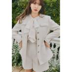 ジャケット テーラードジャケット Classic Long Tweed Jacket レディース