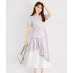 ショッピングミモレ丈 ワンピース ベルト付きセットアップ風トレンチライクワンピース