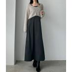 「Louere」 コンビワンピース SMALL チャコール レディース