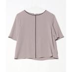「NATURAL BEAUTY BASIC」 半袖ブラウス SMALL ベージュ レディース