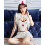 ショッピングコスプレ コスプレ 「ナースコスプレ4点セット」大胆カットのセクシーナース服
