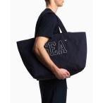 トートバッグ 「オンライン限定」「エンポリオ アルマーニ」ビーチウェア ショッパー キャンバス シー刺繍 メンズ レディース