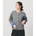 カーディガン 「WEB限定 Wardrobe DAILY MINIMAL」バイカラー スナップボタンカーディガン ウォッシャブル レディース