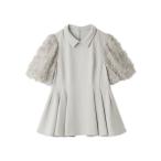 ブラウス シャツ 襟付きデザインスリーブブラウス レディース