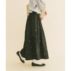 スカート エンブロイダリーギャザースカート