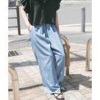 ジーンズ デニム デニムパンツ レーヨンデニムワイドパンツ レディース