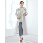 トレンチコート コート 共ベルト付憲章デザイントレンチコート レディース