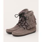 ショッピングMINNETONKA ブーツ 「MINNETONKA」ダブルフリンジ トランパー ブーツ DOUBLE FRINGE TRAMPER BOOTS レディース