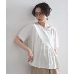 tシャツ アシメデザインペプラムトップス レディース
