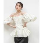 ブラウス シャツ 3WAY ギャザーペプラムトップス レディース