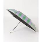 折りたたみ傘 「assa/エーエスエスエー」日傘 折りたたみ傘 晴雨兼用 遮光 UVカット シアーチェック/レイングッズ・紫外線対策・梅雨
