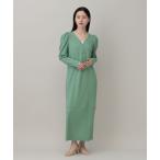 ワンピース テクスチャーパフVワンピース