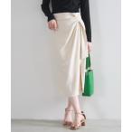 ショッピングラップ スカート ラップ風タックリボンスカート