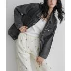 デニムジャケット gジャン フェードダイデニムオーバージャケット レディース