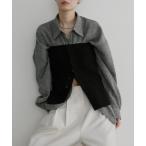 ショッピングツイード ブラウス シャツ ミックスツイードオーバーシャツ「セットアップ対応可」 レディース