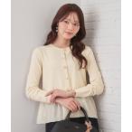 カーディガン ペプラムレイヤード多釦カーディガン「洗濯機OK」 レディース