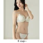 ブラジャー ショーツセット 「Leene」チューリップレースブラ＆ショーツ「グラマーサイズ」