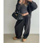 スウェットパンツ ジャージ 「MADE」 モイトワッフルバルーンバンディングパンツ レディース メンズ