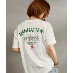 tシャツ 「WEB先行予約」「MANHATTAN PORTAGE/マンハッタンポーテージ」 別注 アーチプリント Tシャツ レディース メンズ