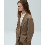 ジャケット テーラードジャケット 「2026春新作」シルキーツイルダブルジャケット レディース