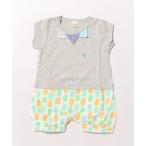 ショッピングラグマート ベビー服 ロンパース 襟モチーフ付きロンパース。