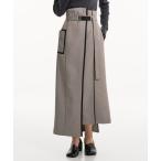 スカート 「新作」バイカラーアシメタイトスカート｜ウォッシャブル/オフィスカジュアル/細見え/春服