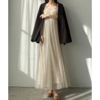 「Louere」 キャミソールワンピース LARGE アイボリー レディース