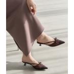 パンプス 「追加」3.5cmシアーリボンミュール