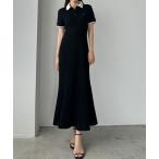 「Louere」 半袖ワンピース MEDIUM ブラック系その他3 レディース