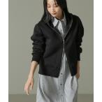 [NANO universe] Zip выше Parker FREE черный женский 