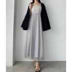 「Louere」 キャミソールワンピース MEDIUM ライトグレー レディース