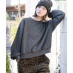 「niko and...」 スウェットカットソー MEDIUM チャコール レディース