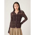 ショッピングポロ カーディガン クロシェポロニットカーディガン レディース