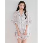 パジャマ ルームウェア 「Luxshine」「接触冷感」フリルリボンショートパンツ レディース
