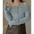 tシャツ gathered design