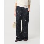 パンツ フラワー エンブロイダリー ドローストリング パンツ ウォッシャブル レディース