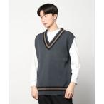 [BEAMS LIGHTS] безрукавка вязаный MEDIUM угольно-серый мужской 