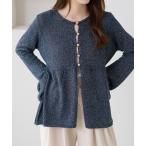 カーディガン 「apres jour clair」スパンコールペプラムカーディガン レディース