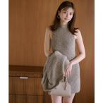 「SNIDEL」 ニットワンピース ONE SIZE グレー レディース