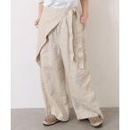 ショッピングラップ パンツ フレンチリネンツイル ラップパンツ レディース