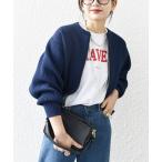 「SHIPS any」 ニットカーディガン ONE SIZE ネイビー レディース